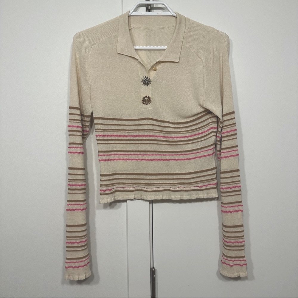 Jacquemus long sleeve polo shirt